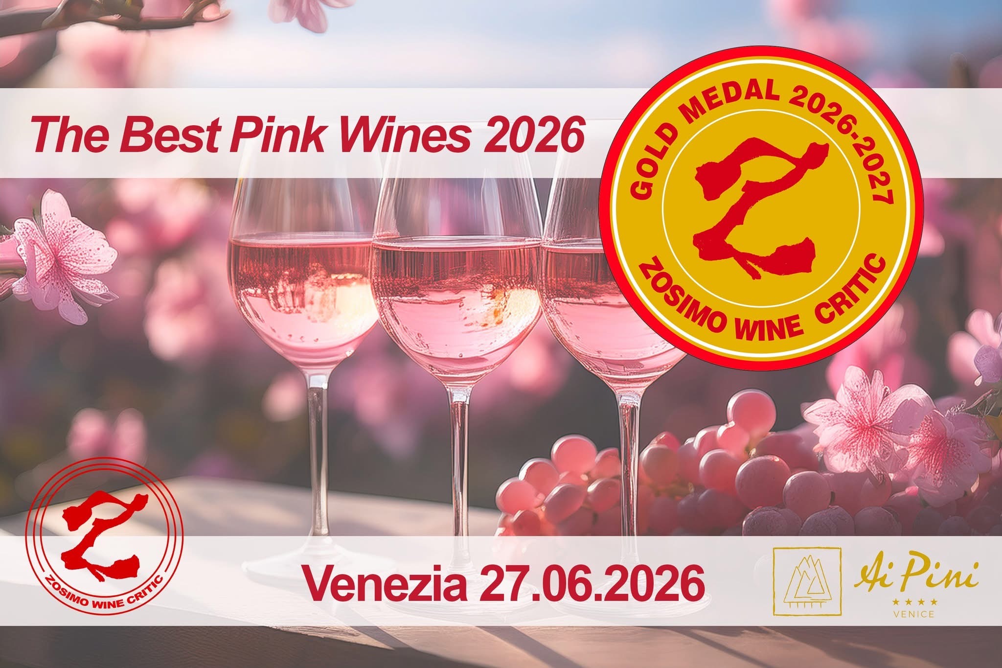 COMUNICATO STAMPA – The Best Pink Wine – Zosimo Wine Critic – Venezia 27 Giugno 2026